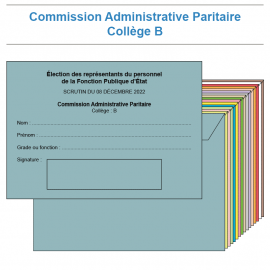 Enveloppes émargement Commission Administrative Paritaire collège B
