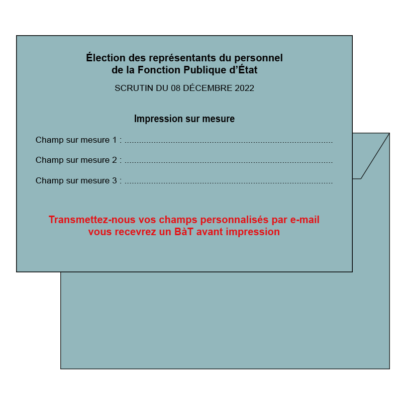 Enveloppes émargement sur mesure suivant BàT Enveloppes émargement sur mesure suivant BàT