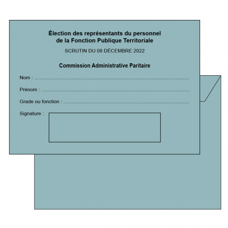 Enveloppes d'émargement FPT - Commission administrative paritaire