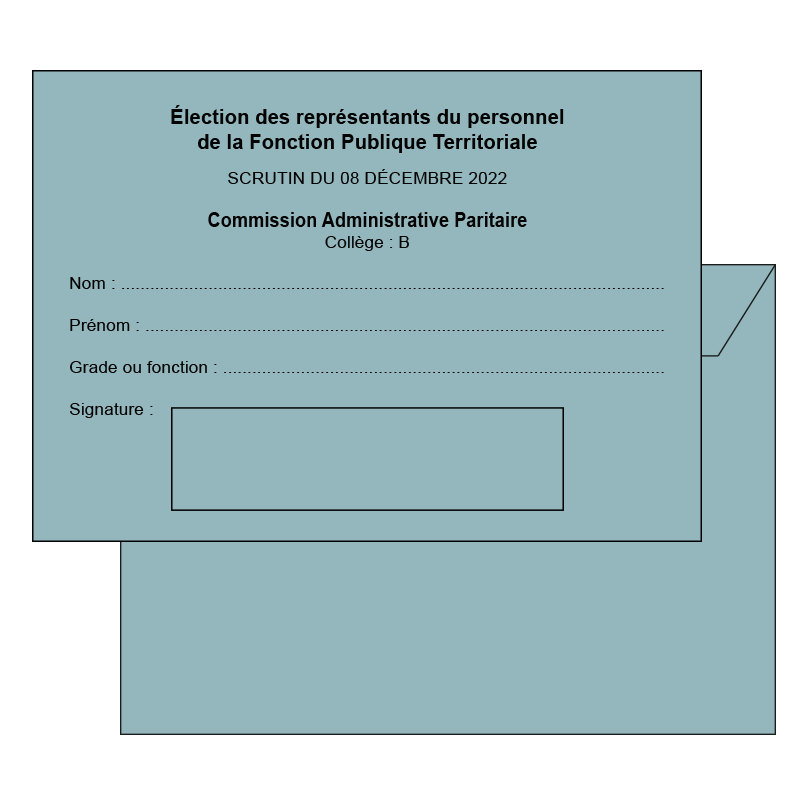 Enveloppes d'émargement FPT - Commission administrative paritaire départementale Enveloppes d'émargement FPT - Commission administrative paritaire départementale