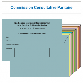 Enveloppes d'émargement FPT - Commission consultative paritaire