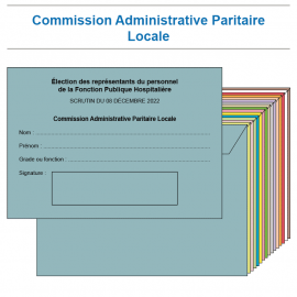 Enveloppes d'émargement FPH - Commission administrative paritaire locale