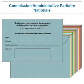 Enveloppes d'émargement FPH - Commission administrative paritaire