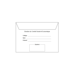 Enveloppes retour pré-affranchies + émargement standard 114x162