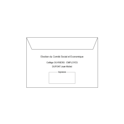 Enveloppes retour pré-affranchies + émargement personnalisé 114x162