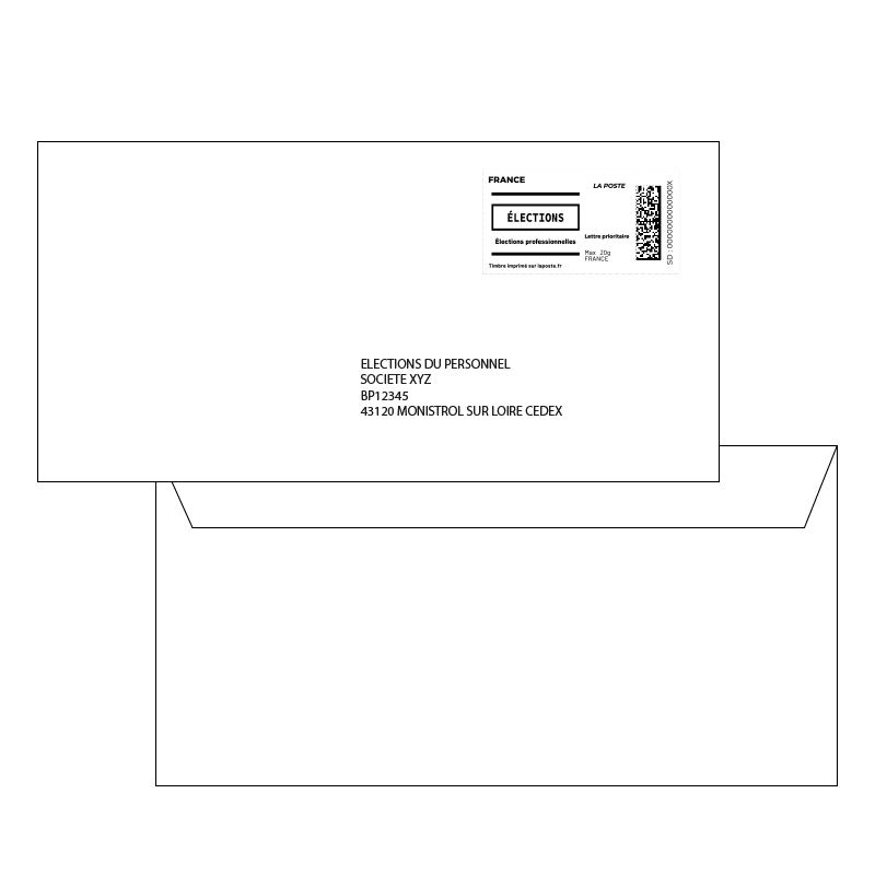 Enveloppe pré-affranchie 110x220 DL Enveloppe pré-affranchie 110x220 DL