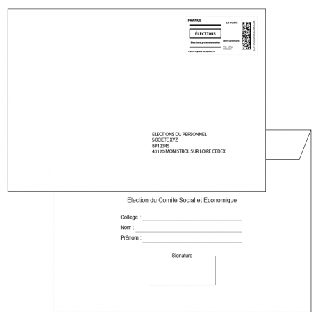 Enveloppes retour Préaffranchies 162x229 standard - Vote par