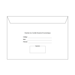 Enveloppes retour pré-affranchies + émargement standard 162x229 COMITE SOCIAL ET ECONOMIQUE