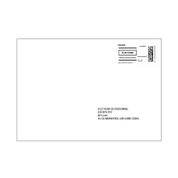 Enveloppes retour pré-affranchies + émargement personnalisé 162x229 - COMITE SOCIAL ET ECONOMIQUE