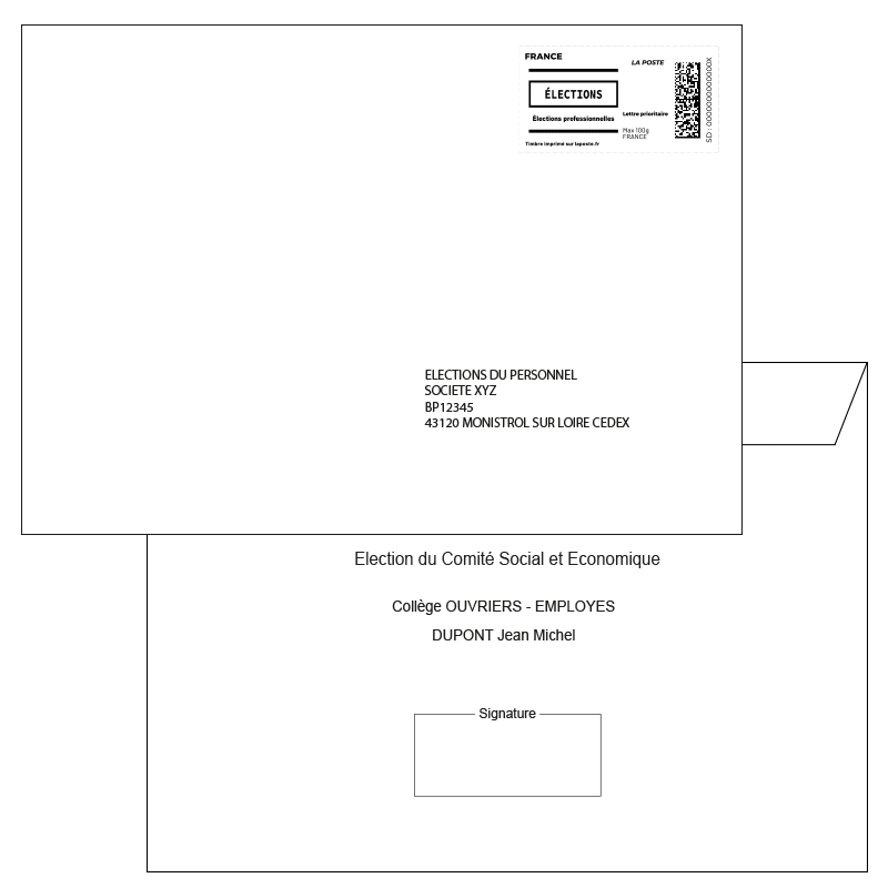 Enveloppes retour Préaffranchies 162x229 personnalisé - Vote par  Correspondance