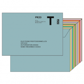 Enveloppes administrative lettre T impression recto lot de 50 env