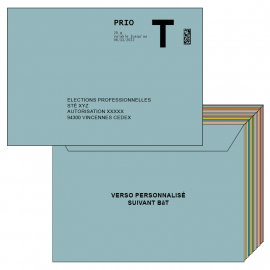 Enveloppes de retour préaffranchies avec impression adresse retour