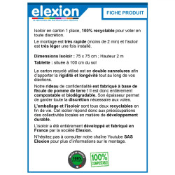 Info isoloir de vote carton standard