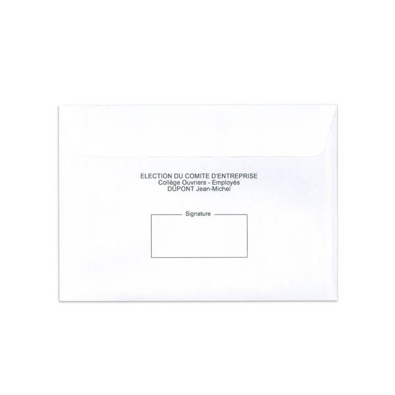 Enveloppes d'émargement personnalisable