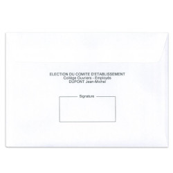 Enveloppes d'émargement personnalisable