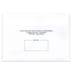 Enveloppes d'émargement personnalisable