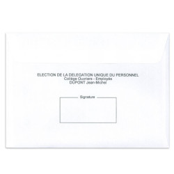 Enveloppes d'émargement personnalisable