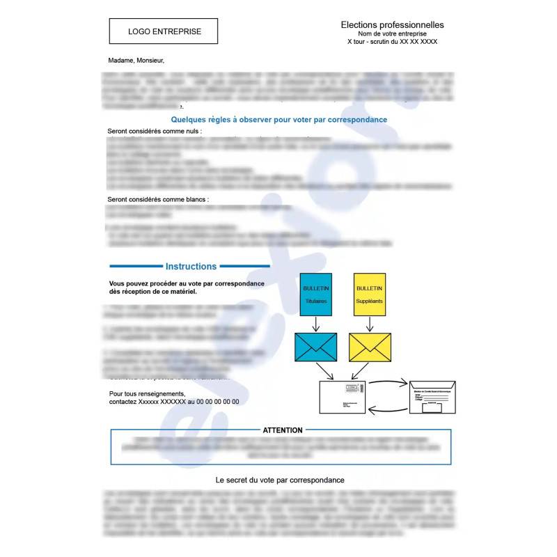 Notices de vote personnalisées