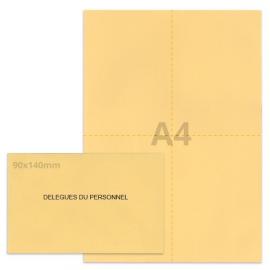 Kit élection délégués du personnel beige (50 env + 50 feuilles A4)