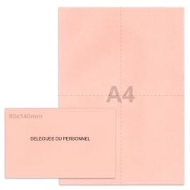 Kit élection délégués du personnel rose clair (50 env + 50 feuilles A4)