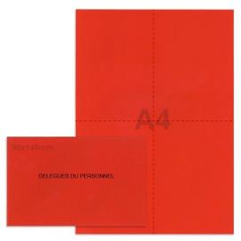Kit élection délégués du personnel rouge (50 env + 50 feuilles A4)