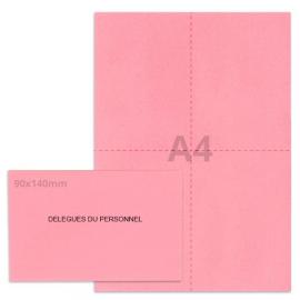 Kit élection délégués du personnel rose vif (50 env + 50 feuilles A4)