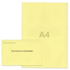 Kit élection délégués du personnel jaune clair (50 env + 50 feuilles A4)