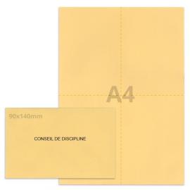 Kit élection conseil de discipline beige (50 env + 50 feuilles A4)