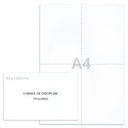 Kit élection conseil de discipline blanc