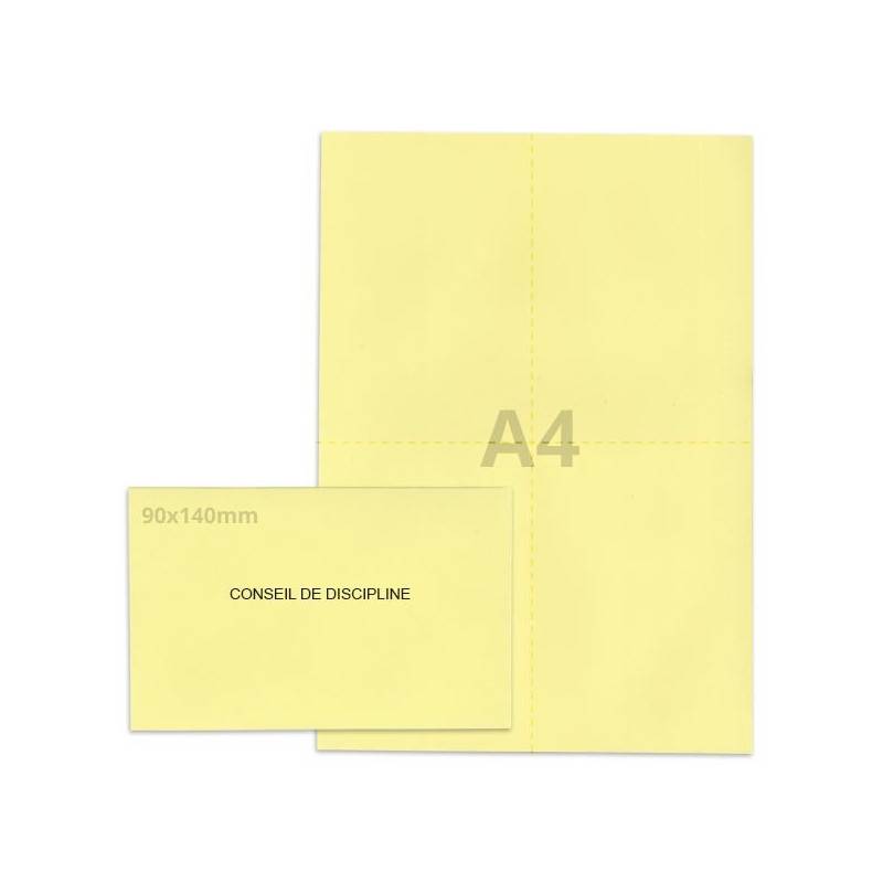 Kit élection conseil de discipline jaune clair Kit élection conseil de discipline jaune clair