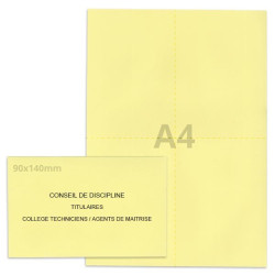 Kit élection conseil de discipline jaune clair
