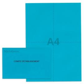 Kit élection comité d'établissement bleu vif (50 env + 50 feuilles A4)