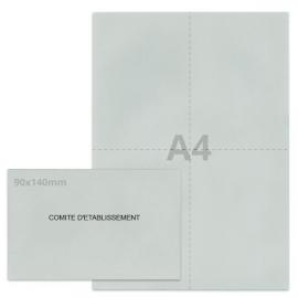 Kit élection comité d'établissement gris (50 env + 50 feuilles A4)