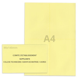 Kit élection comité d'établissement jaune clair