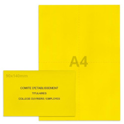 Kit élection comité d'établissement jaune vif