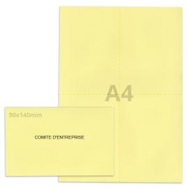 Kit élection comité d'entreprise jaune clair (50 env + 50 feuilles A4)
