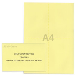 Kit élection comité d'entreprise jaune clair