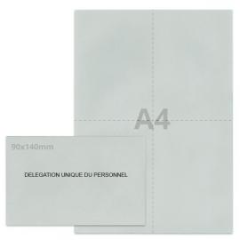 Kit élection DUP gris (50 env + 50 feuilles A4)