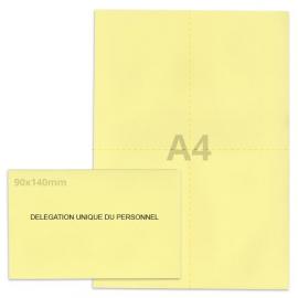 Kit élection DUP jaune clair (50 env + 50 feuilles A4)