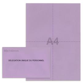 Kit élection DUP lilas (50 env + 50 feuilles A4)