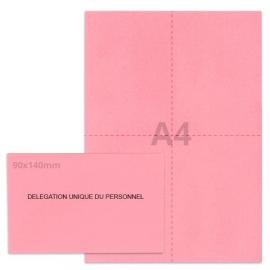 Kit élection DUP rose vif (50 env + 50 feuilles A4)