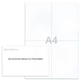 Kit élection DUP blanc (50 env + 50 feuilles A4)