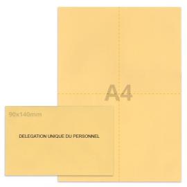 Kit élection DUP beige (50 env + 50 feuilles A4)