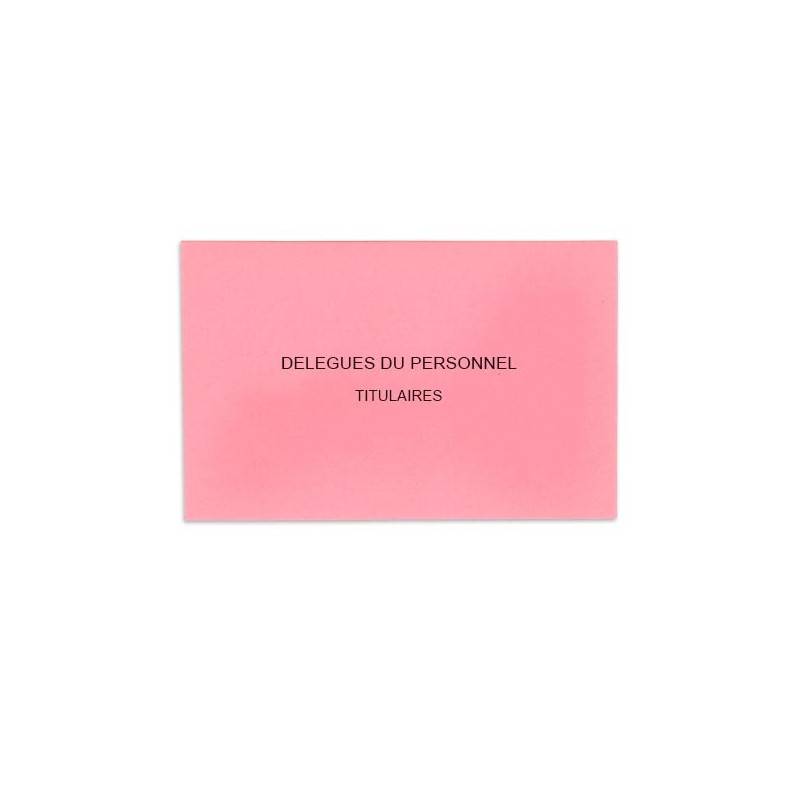 Délégués du Personnel Rose Vif