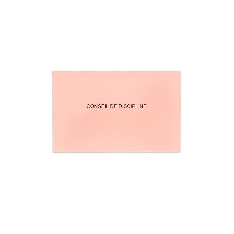Conseil de discipline rose clair