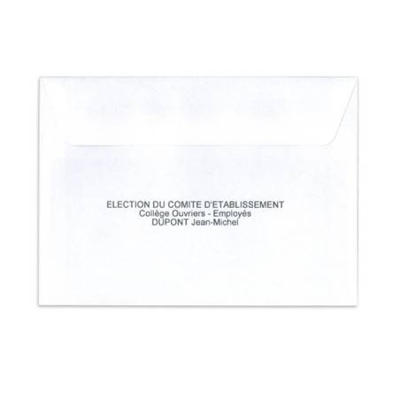 Enveloppes d'identification personnalisable