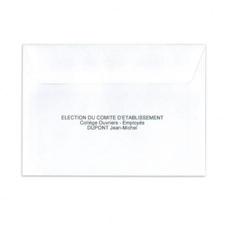 Enveloppes d'identification personnalisable