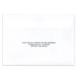 Enveloppes d'identification personnalisable