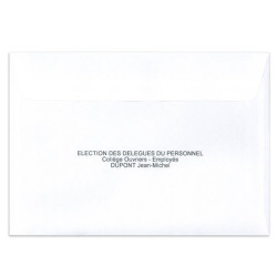 Enveloppes d'identification personnalisable