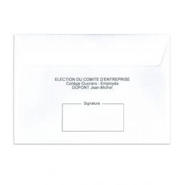 Enveloppes d'émargement personnalisable